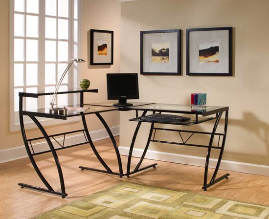 The Z Line Belaire Glass L Shaped Computer Desk Is Your Perfect